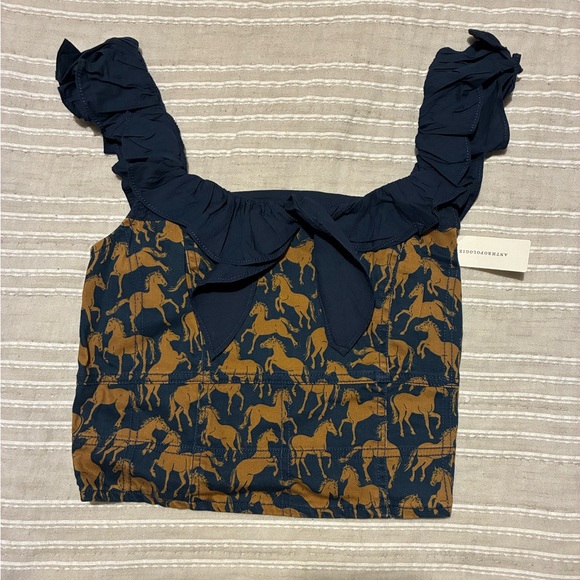 Maeve Flutter-Sleeve Crop Blouse - Picture 5 of 6